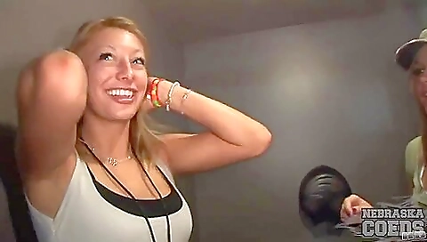 Slutty blond slut gets fucked by a horny guy