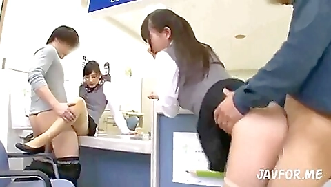 Asian milf gets her pussy and a creampie