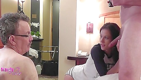 Horny slut takes a hard cock from behind