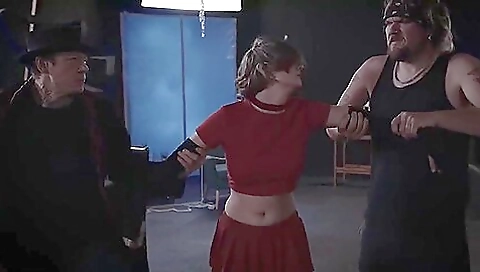 Sexy brunette slut take dozenser bank and cum